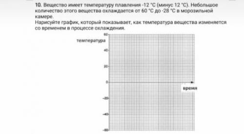 10. Вещество имеет температуру плавления -12 С (минус 12 С). Небольшое количество этого вещества о