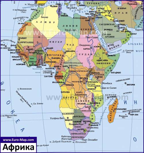 Определите , к какой группе карт относится карта «Политическая карта Африки» по содержанию, по охват