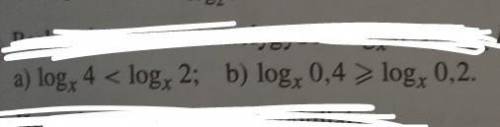 302 Найдите решения логарифмических неравенств log(x снизу)а ≥ log(x снизу)b​