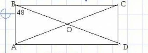 1. Дано: ABCD - прямо-угольник; ZABD=48° Найти: ZCOD, ZCAD.​