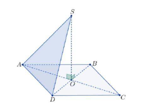 РЕШИТЕ В квадрате ABCD: O – точка пересечения диагоналей; S – не лежит в плоскостиквадрата, SO⊥ABC.