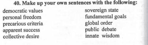 Make ug your own sentences with the following