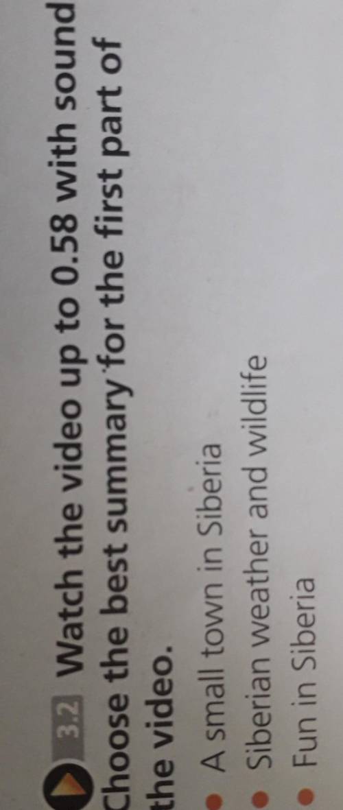 4 3.2 Watch the video up to 0.58 with sound. Choose the best summary for the first part ofthe video.