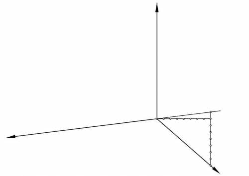 Построить прямоугольную диметрию треугольника АВС, заданного фронтальной ∆ А1В1С1 и горизонтальной ∆