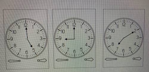 Объяснить 1) какое время показывают часы? 2) как будут расположены стрелки часов когда пройдет 15 ми
