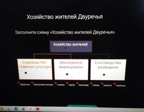 Заполните схему «Хозяйство жителей Двуречья».​