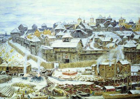 Какие три высказывания о московской крепости (кремле) и сценах из жизни средневековой Москвы, изобра