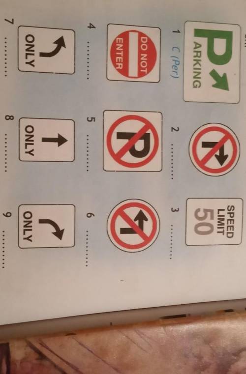 Match the sign to the correct instruction. Then write You can only turn right.G You can only turn le