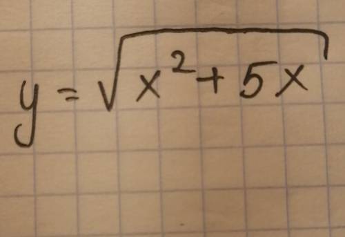 Найти нули и промежутки знакопостоянства функции: y=корень из x^2+5x​