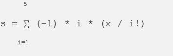 Вычислить сумму ряда. х = 1 Напишите решение. Потому что у меня получается -5, а в онлайн калькулято