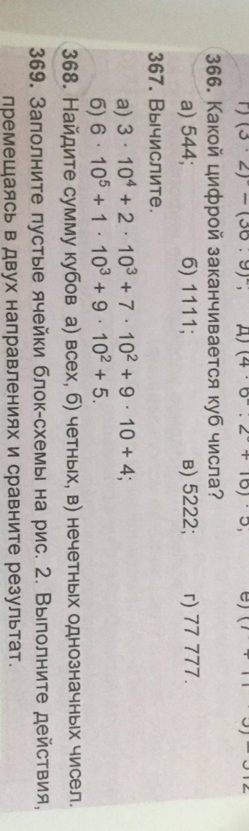 с номерами 366,367, и тема : Квадрат, куб и степень числа.