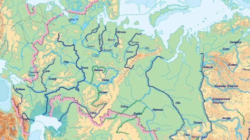 оч Определите по карте в каком направлении протекает река Волга.