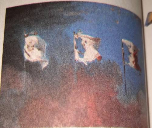 Французький історик і художник, сучасник Липневої революції, Леон Коньє символічно зобразив три слав