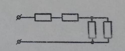 Найдите эквивалентное сопротивление цепи на рисунке если сопротивление каждого резистора R=10 Ом.