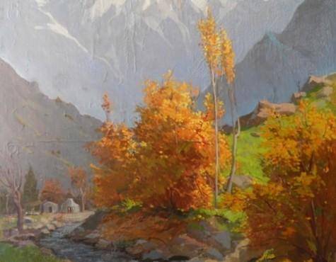 Рассмотрите картину узбекского художника Николая карахана осень в горах и составьте сочинение.