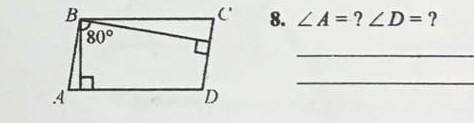 АВСD параллелограмм, угол В равен 80 градусов,, найти угол А и В​