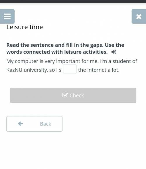 Read the sentence and fill in the gaps. Use the words connected with leisure activities. My computer