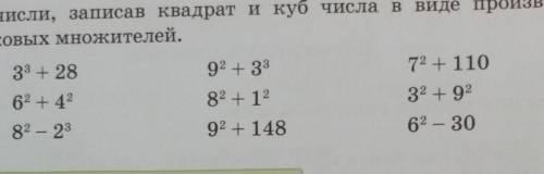 4. Вычисли, записав квадрат и куб числа в виде произведения одинаковых множителей​