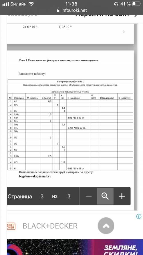 заполнить таблицу мне очень надо, только номер 11