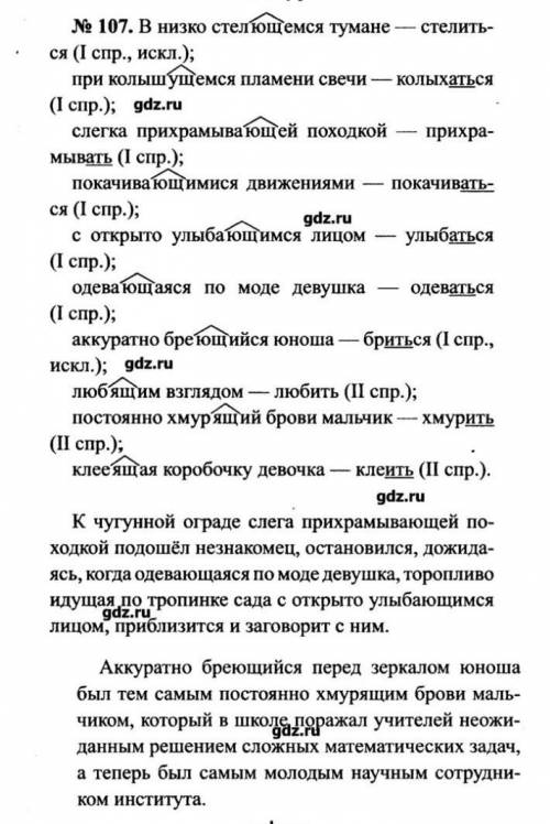 Русский язык седьмой класс упражнение 107 авторы баранов Ладыженская​