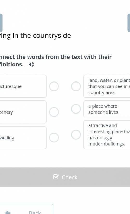 Living in the countrysideConnect the words from the text with their definitions.