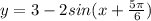 y=3-2 sin(x+\frac{5\pi }{6} )