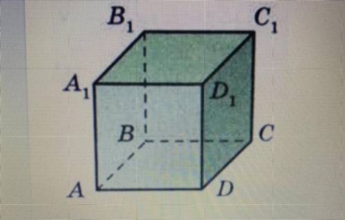 Укажите грани куба параллельные ребру AB Варианты ответа AA1D1D CC1D1D A1B1C1D1 BB1C1C ABCD AA1B1B