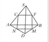 Точки F ,M,N,C- середины отрезков BS,DB,AD,AS соответственно. SD=30 см AB=36. Найти вид четырехуголь