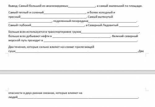 заполнить таблицу ао географии. Заранее