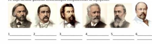 Перечислите фамилии композиторов изображенных на портрете​