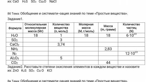 Химия 8класс вся работа на карточке