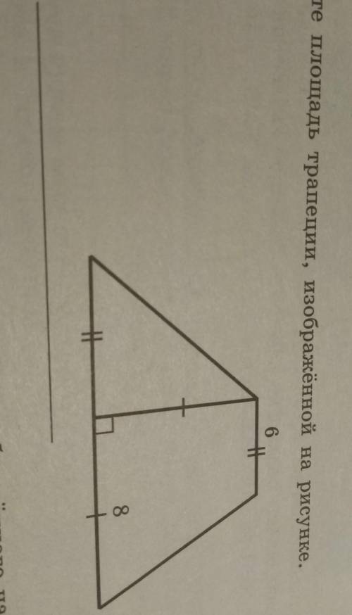 Найдите площадь трапеции, изображённой на рисунке.Ребят