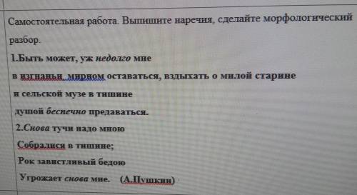 Самостоятельная работа по русском.