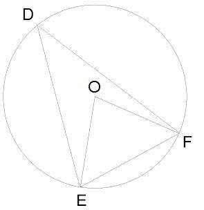 Чему равен центральный угол, если соответствующий ему вписанный угол равен 66°? ответ: ∡ EOF =