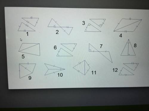 Укажите варианты ответов: первый, второй и третий признак равенства треугольника
