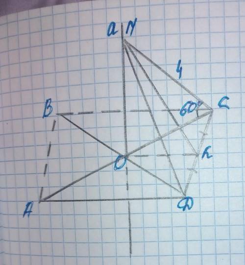 ABCD - квадрат а перпендикулярно ABCDK=KC. MC=4угол МСО=60⁰Найти: МК=?​