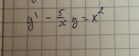 Решите уравнение: y`-5\x×y=x^2​