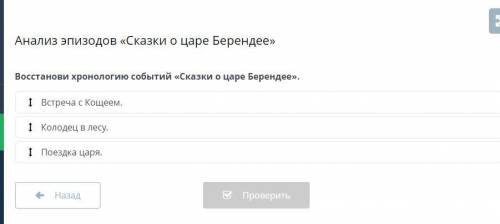 Восстанови хронологию событий «Сказки о царе Берендее».Фото ниже