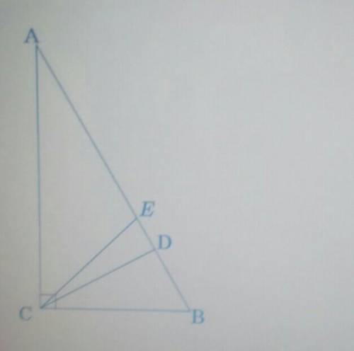 билим ленд. Из вершины прямого угла прямоугольного треугольника ABC проведены биссектриса CE и высот
