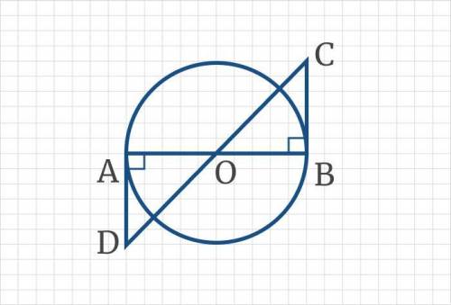 Введите с клавиатуры результат вычислений. На рисунке O – центр окружности, АВ – диаметр окружности.
