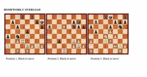 решить позиции на перегрузку по шахматамНе менее 1,5 хода