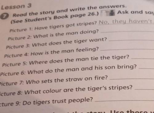 . (See Student s DIPicture 1: Have tigers got stripes? No, they haven'tPicture 2: What is the man do