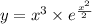 y = x^{3} \times e ^{ \frac{x ^{2} }{2} }