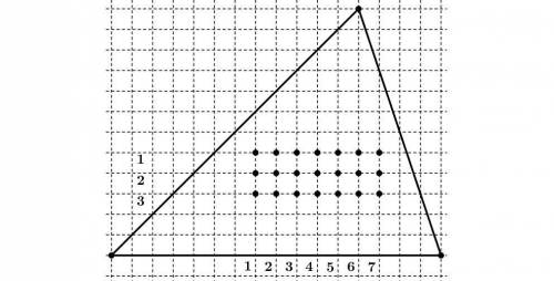 Акая из точек на картинке является точкой пересечения высот треугольника? Номер строки Номер столбца