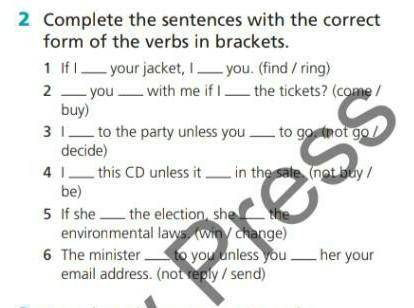 Complete the sentences with the correct form of the verbs in brackets.​