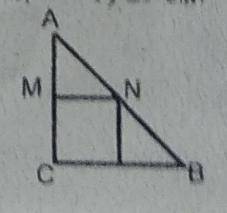У рівнобедрений прямокутний трикутник вписано квадрат, який має спільний кут з трикутником. Знайти к