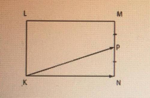 очень Дан прямоугольник KLMN, P - это средняя точка MN, KP = a, NP = b. Вырази векторы MK и NM векто