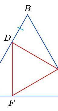 На сторонах равностороннего треугольника выбраны точки D,E,F так, что выполняется равенство DB = EC 