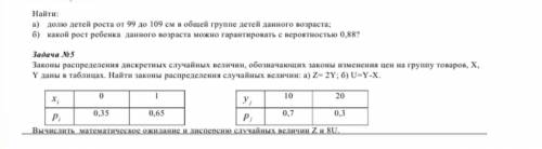 Законы распределения дискретным случайных величин, обозначающих законы изменения цен на группу товар