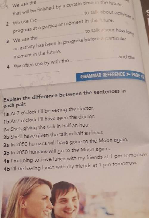 explain the difference between the sentences in each pair . Exercises 2.​